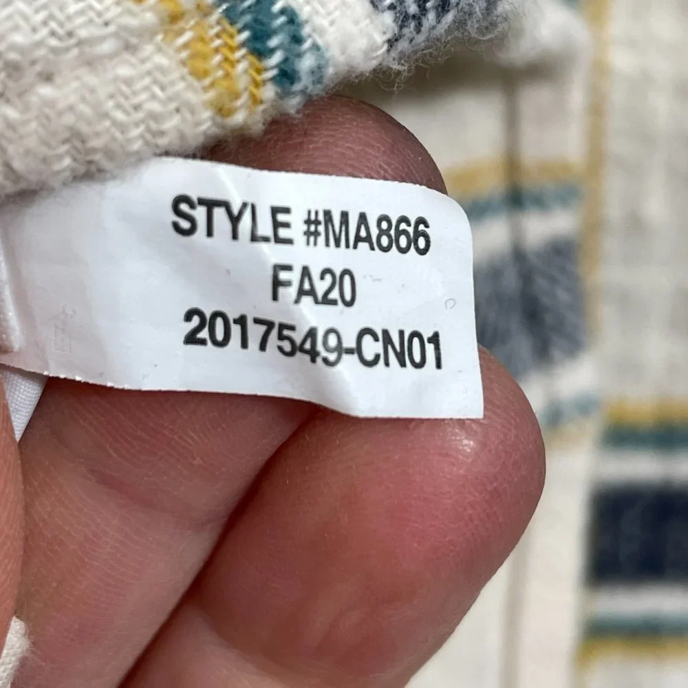 Madewell‎ Size S Oversized Ex-Boyfriend Flannel Shirt Caney Plaid Pockets MA866
